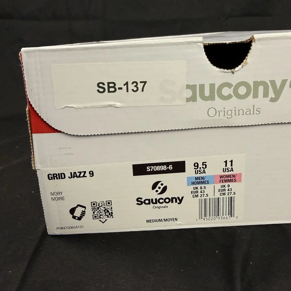 Saucony Grid Jazz 9 Suede Pack Ivory Mens Size 9.5 Womens 11 Sneakers S70898-6